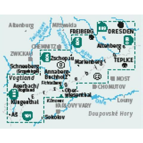 KOMPASS WANDERKARTEN-SET 866 ERZGEBIRGE (2 KARTEN) 1:50.000 Ansicht 2