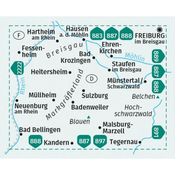 KOMPASS WANDERKARTE 890 MÜNSTERTAL, NÖRDL. MARKGRÄFLERLAND Ansicht 2