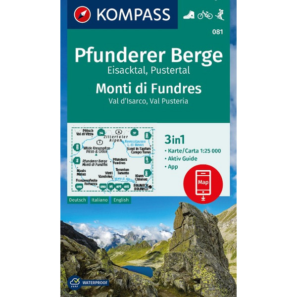 WANDERKARTE 081 PFUNDERER BERGE 1:25.000