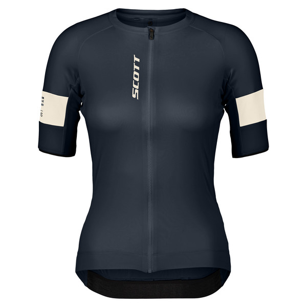 SCO JERSEY W'S ENDURANCE PRO SS Damen - Fahrradtrikot-DARK BLUE/COTTON WHITE