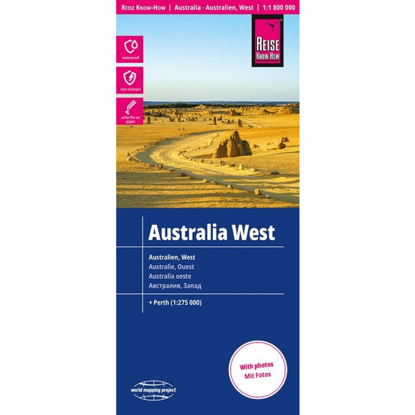 REISE KNOW-HOW AUSTRALIEN, WEST (1:1.800.000) - Straßenkarte Ansicht 1