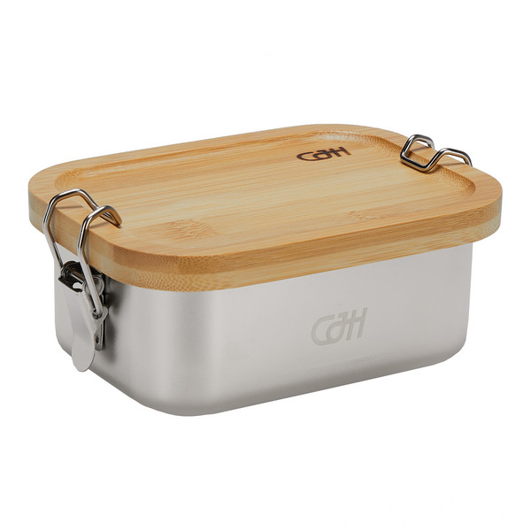 CJH EDELSTAHL LUNCH BOX BAMBUSDECKEL - Dose Ansicht 1