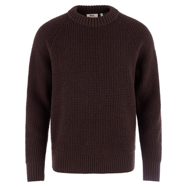 ÖVIK WAFFLE KNIT M Herren - Wollpullover-BLACK OAK