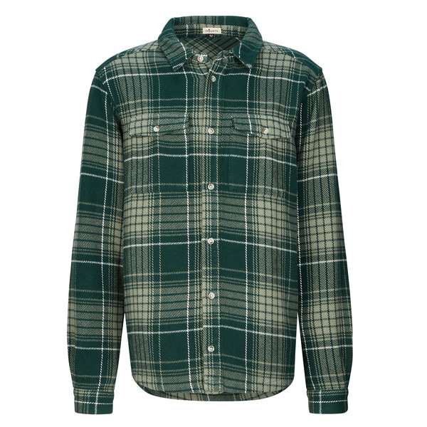 KUVANSI L/S SHIRT Herren - Flanellhemd-PINE GROVE/SEA SPRAY CHECKED