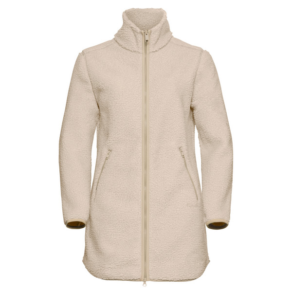 HIGH CURL COAT W Damen - Fleecejacke-OYSTER