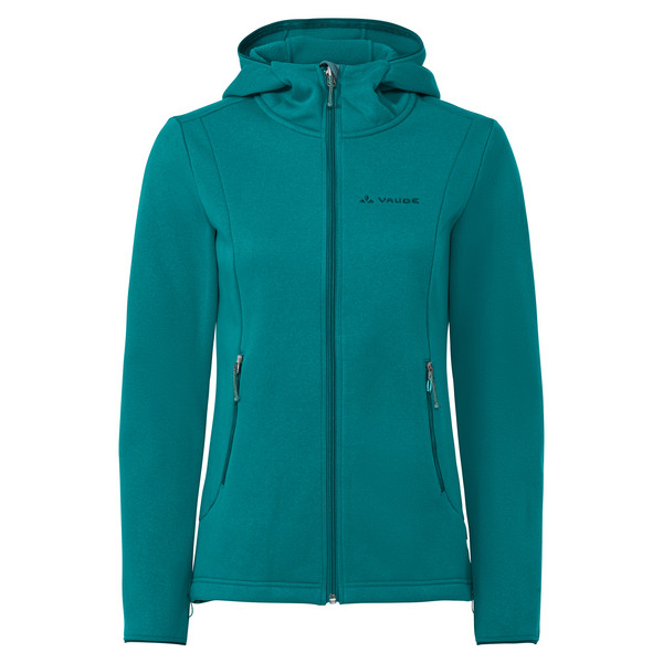WOMEN'S IDRIS FLEECE HOODY Damen - Fleecejacke-FJORD GREEN