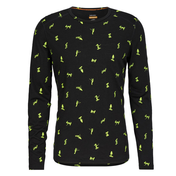 Icebreaker M MERINO 200 OASIS LS CREWE SNOW DAY AOP Herren - Langarmshirt Ansicht 1