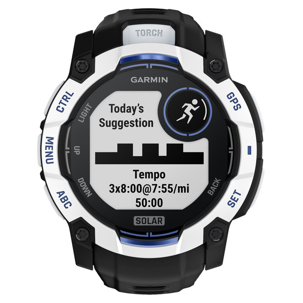 INSTINCT 3 – 50 MM SOLAR - Smartwatch-SCHWARZ /STEINWEIß
