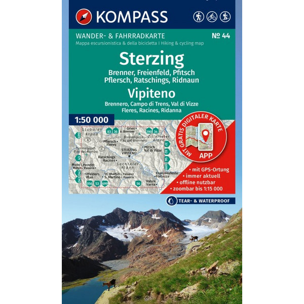 WANDERKARTE 44 STERZING / VIPITENO 1:50.000