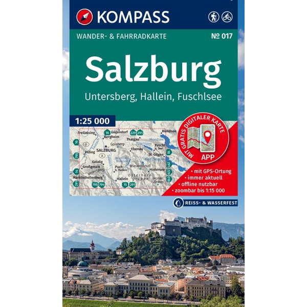 WANDERKARTE 017 SALZBURG, UNTERSBERG, HALLEIN