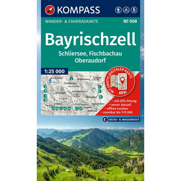 WANDERKARTE 008 BAYRISCHZELL, SCHLIERSEE