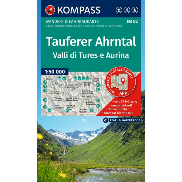 WANDERKARTE 82 TAUFERER AHRNTAL