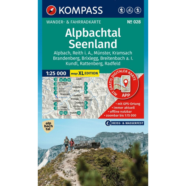 WANDERKARTE 028 ALPBACHTAL, SEENLAND 1:25.000 - Wanderkarte