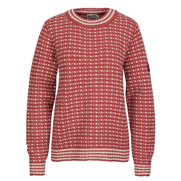 ISLENDER REFINED SWEATER Unisex - Wollpullover-MARSALA/OFFWHITE