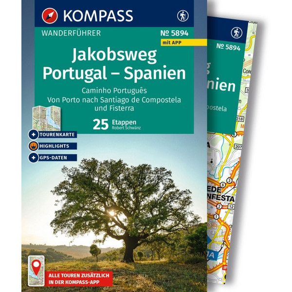 WANDERFÜHRER JAKOBSWEG PORTUGAL - SPANIEN 25 ETAPPEN