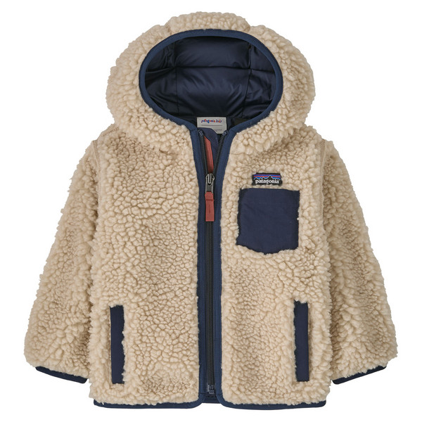 BABY RETRO-X HOODY Kinder - Fleecejacke-DARK NATURAL W/NEW NAVY