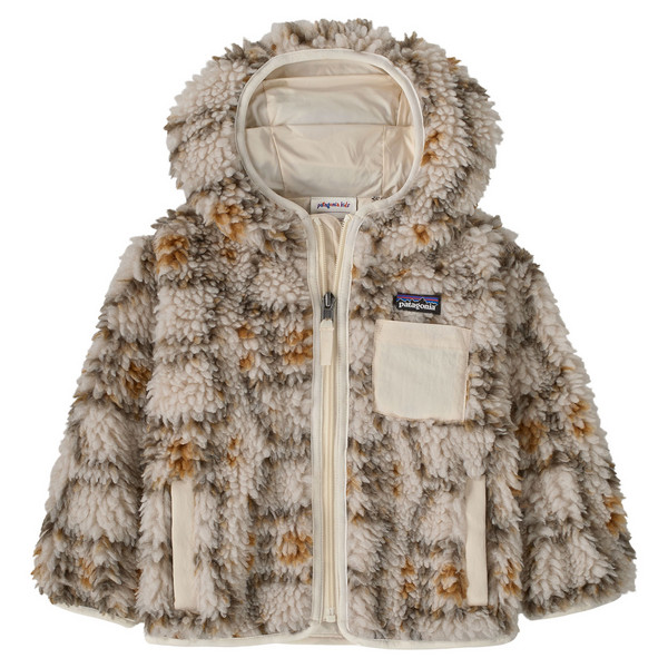 BABY RETRO-X HOODY Kinder - Fleecejacke-SNOWSHOE HARE: NATURAL