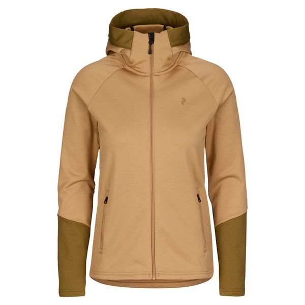 W RIDER ESSENTIALS ZIP HOOD Damen - Fleecejacke-BROWN