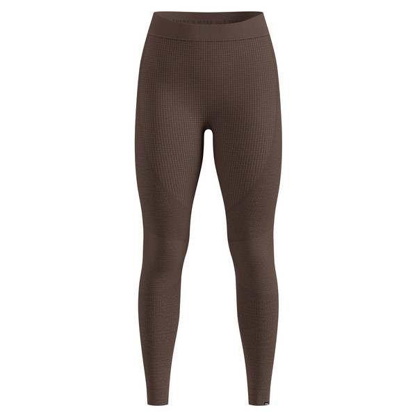 SEAMLESS PERFORMANCE WOOL BL BOTTOM LONG Damen - Baselayer-Hose-BROWN GRANITE