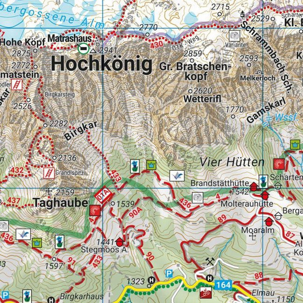 HOCHKÖNIG, WANDER-, RAD- UND FREIZEITKARTE XL 1:30.000 - Wanderkarte Ansicht 2