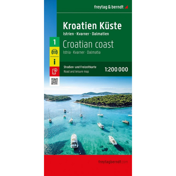 KÜSTE, STRAßEN- UND FREIZEITKARTE 1:200.000 - Straßenkarte