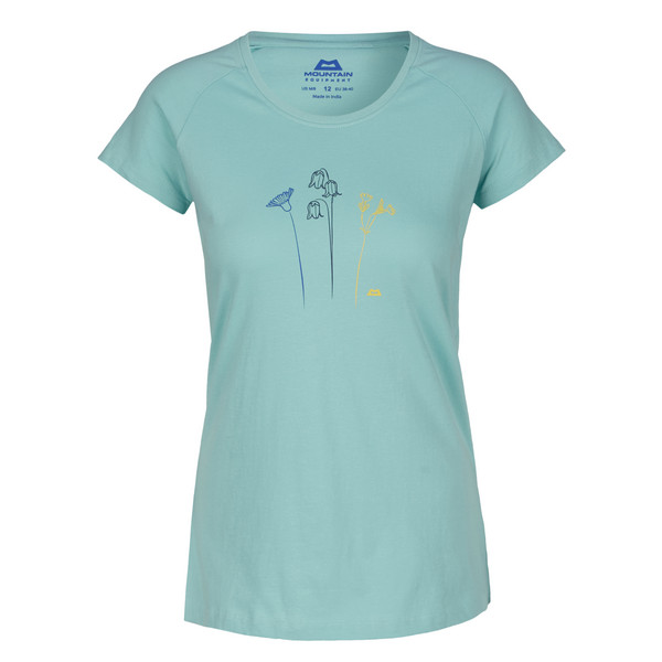 MOUNTAIN FLOWER WMNS TEE Damen - T-Shirt-AQUA