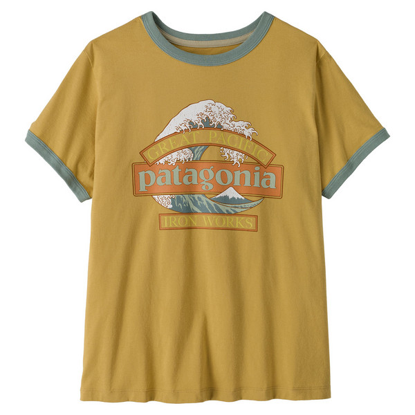 W'S GREAT WAVES RINGER TEE Damen - T-Shirt-LYNX TAN