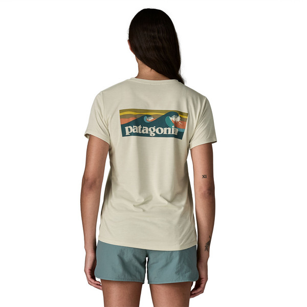 Patagonia W'S CAP COOL DAILY SHIRT - BOARDSHORT LOGO Damen - Funktionsshirt Ansicht 4