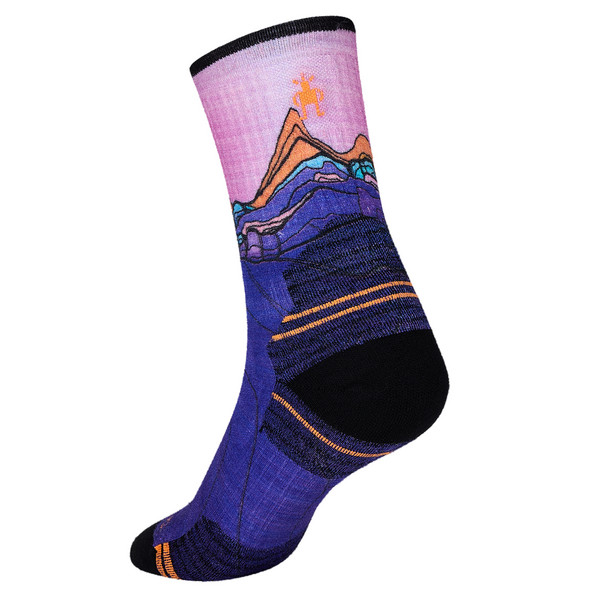 Smartwool WOMEN’S HIKE TARGETED CUSHION MOUNTAIN SUNRISE PRINT CREW SO Damen - Wandersocken Ansicht 2