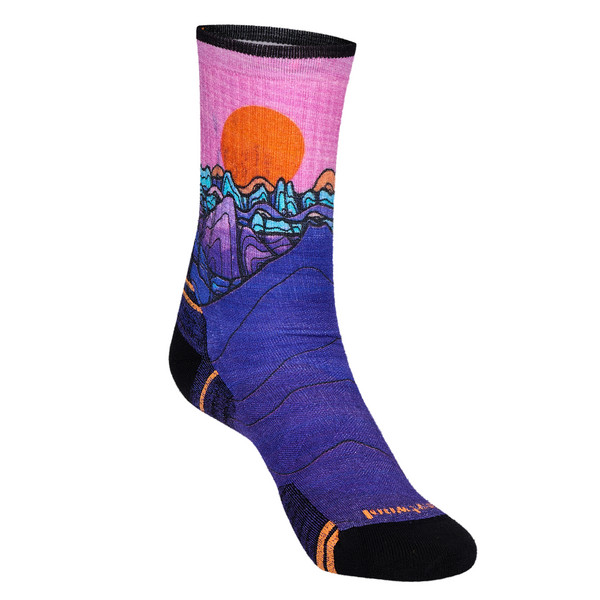 WOMEN’S HIKE TARGETED CUSHION MOUNTAIN SUNRISE PRINT CREW SO Damen - Wandersocken