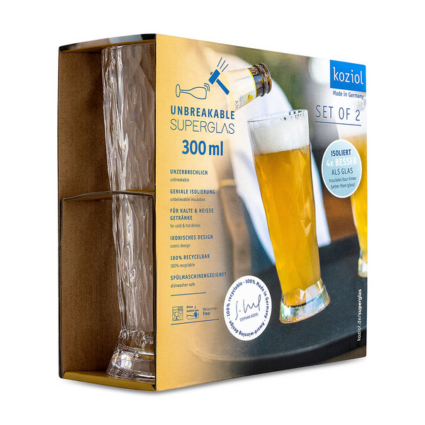 Koziol SUPERGLAS WEIZENGLAS 300ML CLUB NO. 10 SET OF 2 - Campinggeschirr Ansicht 2