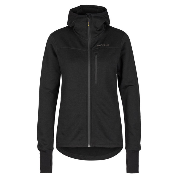 EXPLORER MERINO HOODED JKT WMN Damen - Wolljacke-BLACK