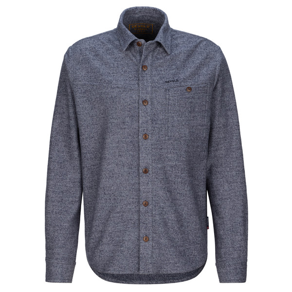 MERINO OVERSHIRT Herren - Hemdjacke-INK MELANGE