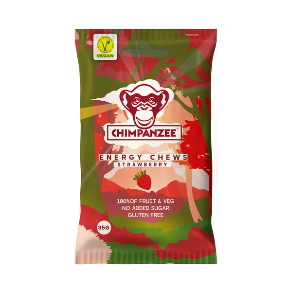 Chimpanzee ENERGY CHEWS STRAWBERRY - Energieriegel Ansicht 1