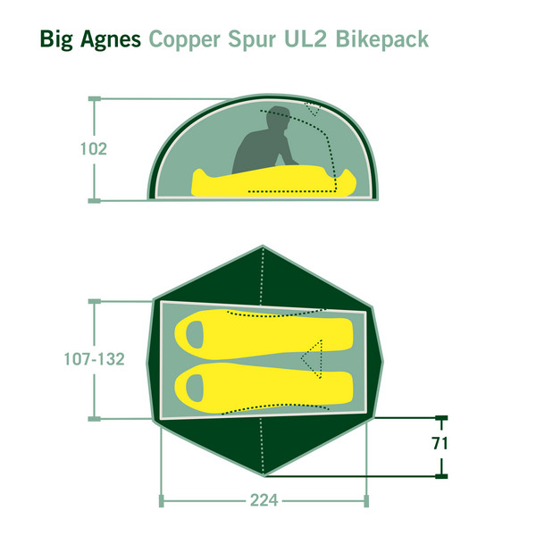 Big Agnes COPPER SPUR UL2 BIKEPACK - Kuppelzelt Ansicht 2