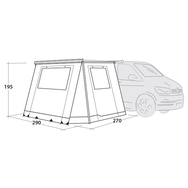 Outwell BACKROADS AWNING ROOM - Busvorzelt Ansicht 4