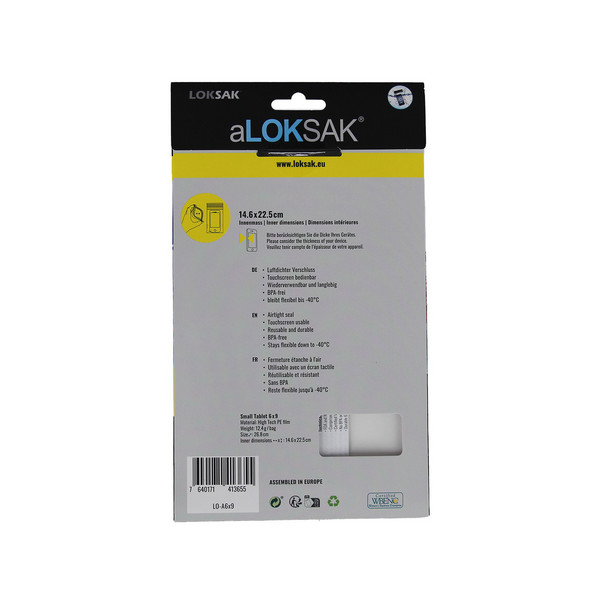 Loksak ALOKSAK SMALL TABLET 6X9 (14.6X22.5 CM) 2 STÜCK - Wertsachenaufbewahrung Ansicht 3