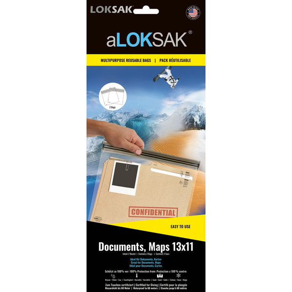 Loksak ALOKSAK DOCUMENTS 13X11, (33.7X26.7CM) 2 STÜCK - Wertsachenaufbewahrung Ansicht 1