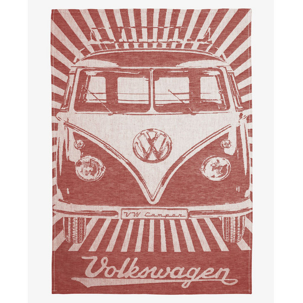 Brisa VW T1 BUS GESCHIRRTUCH 2ER SET – STRAHLEN/VINTAGE ROT & BLAU Ansicht 1