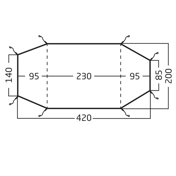 Nordisk OPPLAND 3 FOOTPRINT - Footprint Ansicht 4