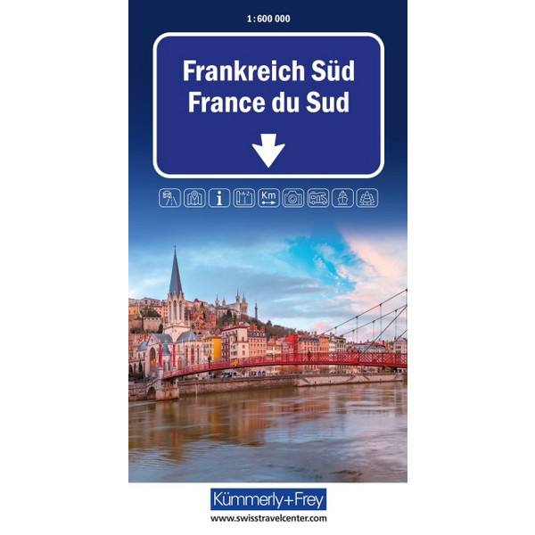 STRASSENKARTE FRANKREICH SÜD 1:600.000