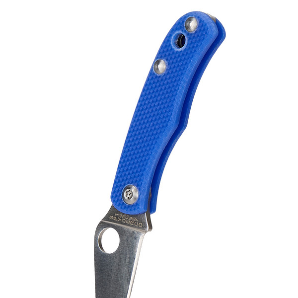 Spyderco BUG G10 BLUE PLAINEDGE - Klappmesser Ansicht 3