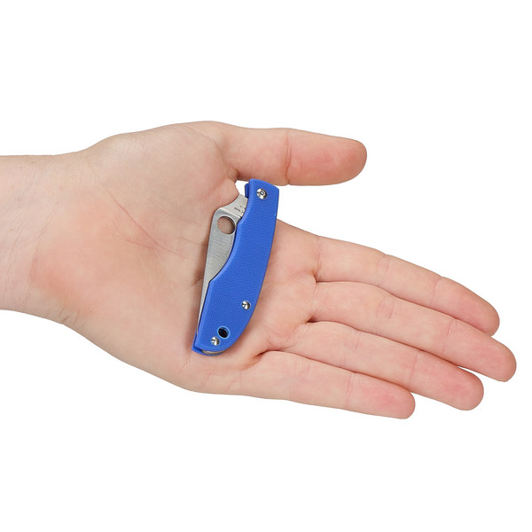 Spyderco GRASSHOPPER G10 BLUE PLAINEDGE - Klappmesser Ansicht 4