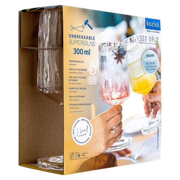 Koziol SUPERGLAS WEINGLAS 300ML CLUB NO. 4 SET OF 2 - Campinggeschirr Ansicht 2