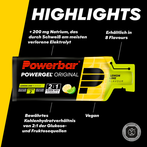 PowerBar PB POWERGEL ORIG. LEMON LIME (41GX24) PACKAGE - Energiedrink Ansicht 3