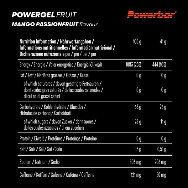 PowerBar PB POWERGEL FRUIT MANGO PASSIONFR (41GX24) PACKAGE - Energiedrink Ansicht 4
