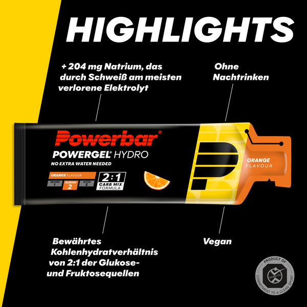 PowerBar PB POWERGEL HYDRO ORANGE (67MLX24) PACKAGE - Energiedrink Ansicht 3