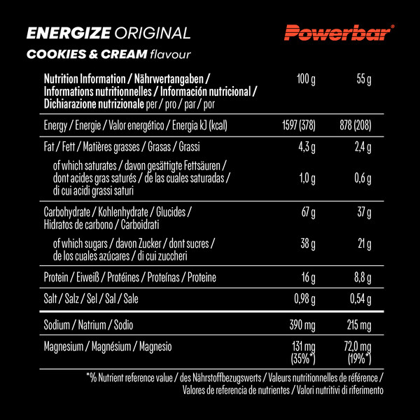 PowerBar PB ENERGIZE ORIG. COOKIES&CREAM (55GX15) PACKAGE - Energieriegel Ansicht 4