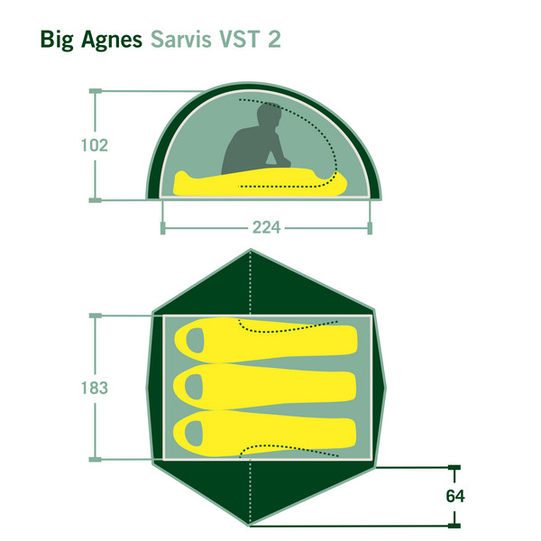Big Agnes SARVIS VST 3 - Kuppelzelt Ansicht 2