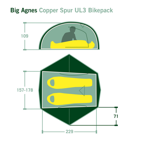 Big Agnes COPPER SPUR UL3 BIKEPACK - Kuppelzelt Ansicht 2